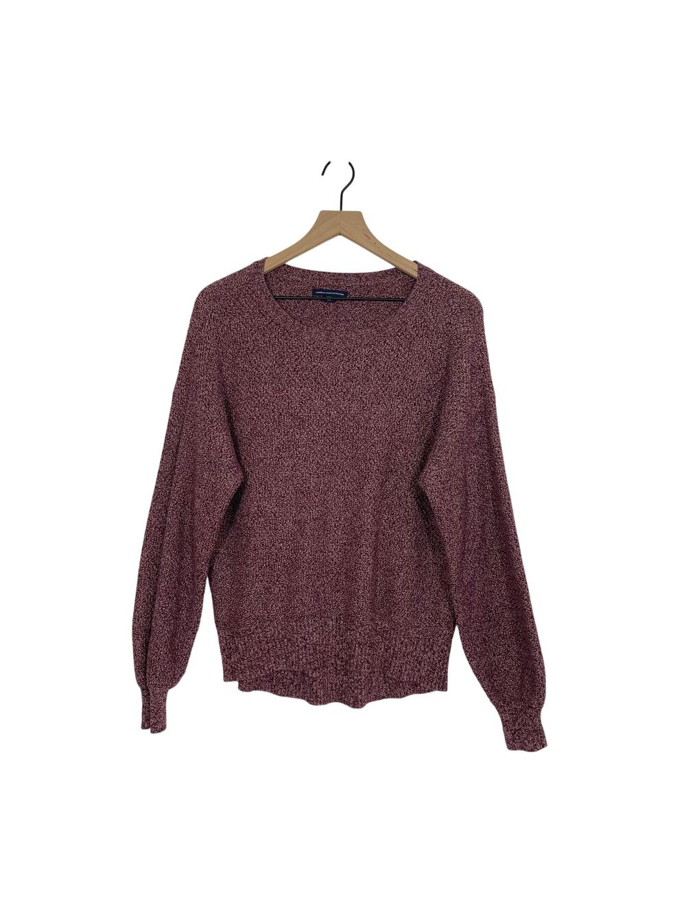 American Eagle Outfitters Sweater Women's Size Small Burgundy Pullover Preppy
